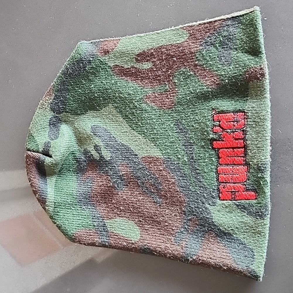 Unisex winter hat - army print from Ashton Kutchers show 'punk'd'